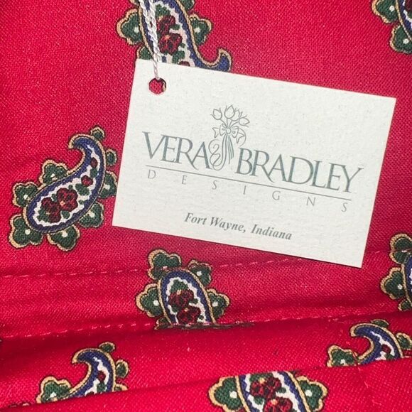 Vera Bradley Red Wallet with Strap Crossbody Vintage 1991 Made in USA NWT - Picture 6 of 9